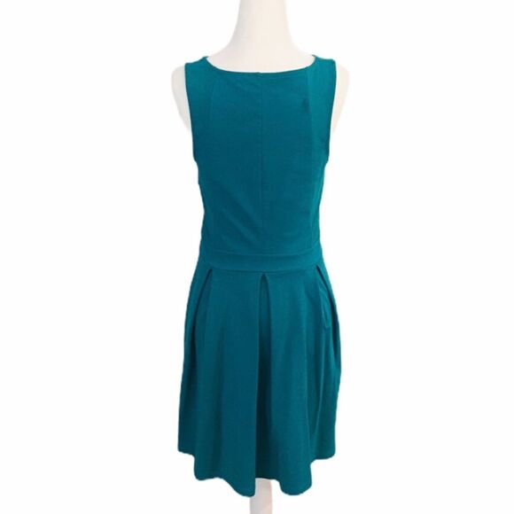 Cynthia Rowley Teal Pleated Dress - Picture 4 of 9